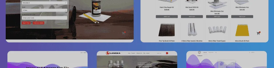 Langka E-Commerce project screen, Purpose-Built E-Commerce Store for Automotive Products